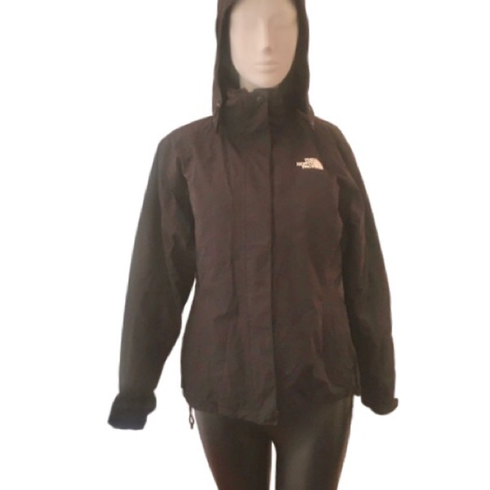 The North Face Womens Black Coat Faux Fur Lined L